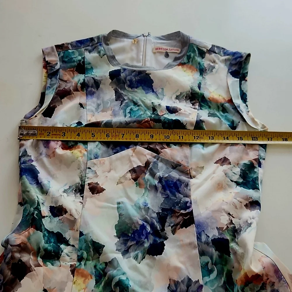 LAST CHANCE!!  Rebecca Taylor Enchanted Gardens Floral Print Dress, Size 6 - Picture 9 of 11
